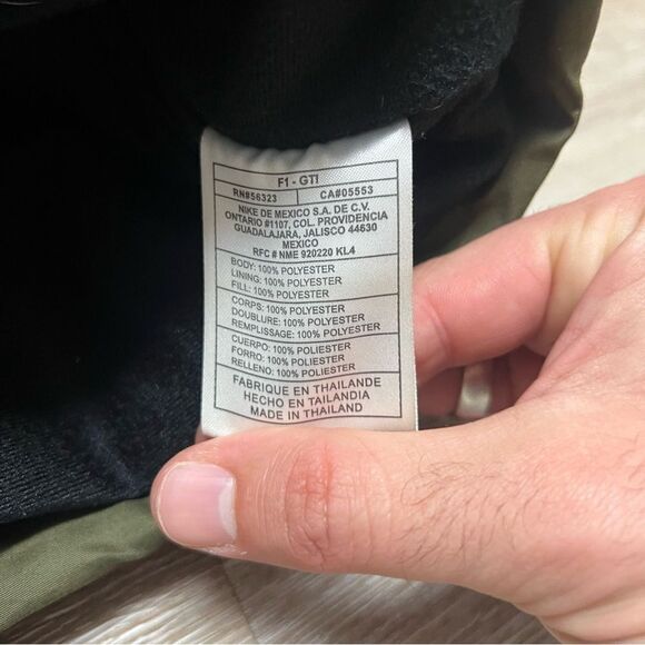 Vintage Nike Global Athletic Jacket Men Size XXL Green Zip Insulate Lined Winter - Picture 6 of 10